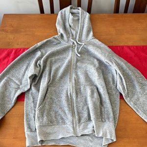 Soft Serve lightweight zip up gray hoodie mens Large